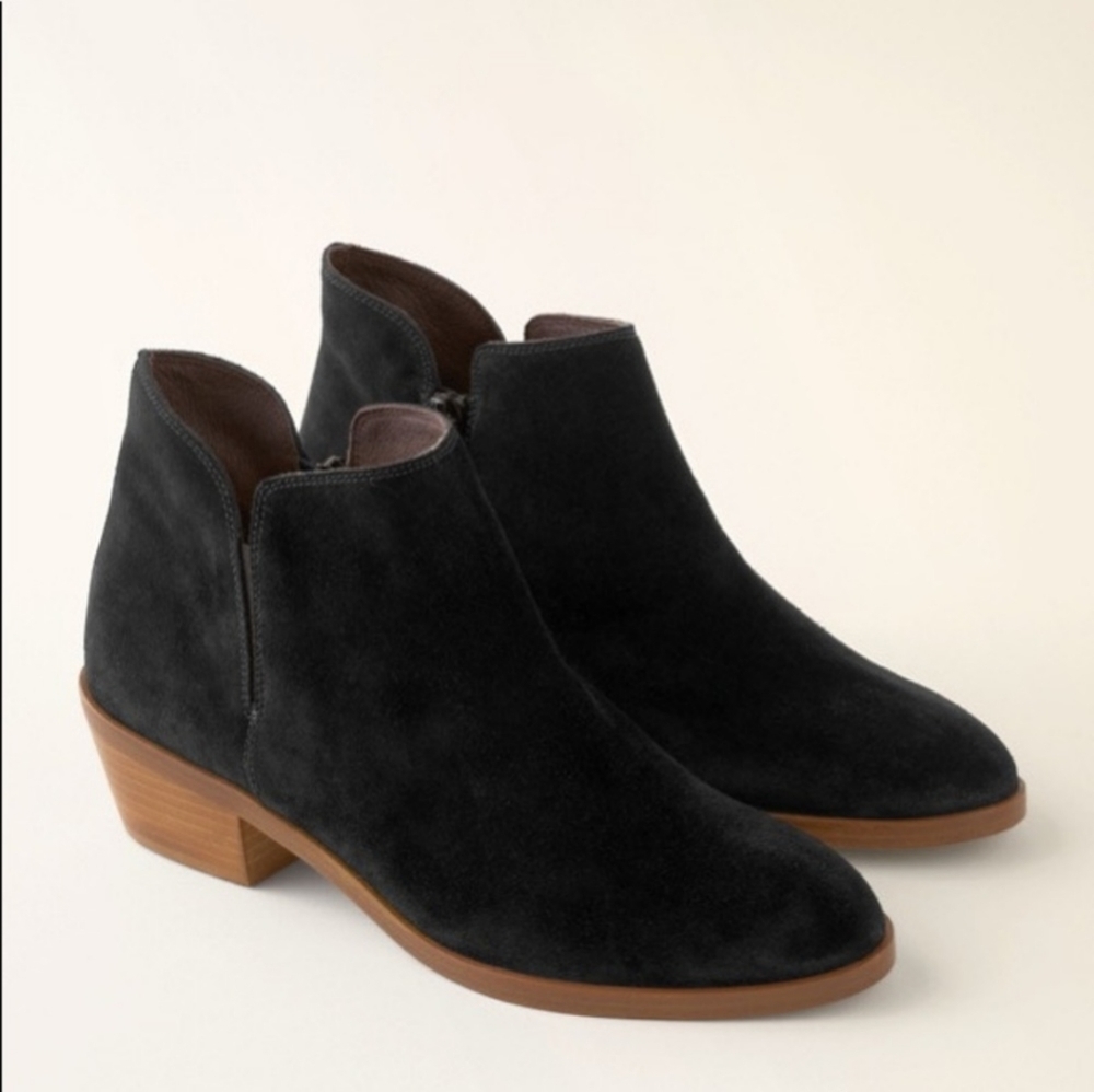 Garnet Hill Alessandra Italian Ankle Suede Booties